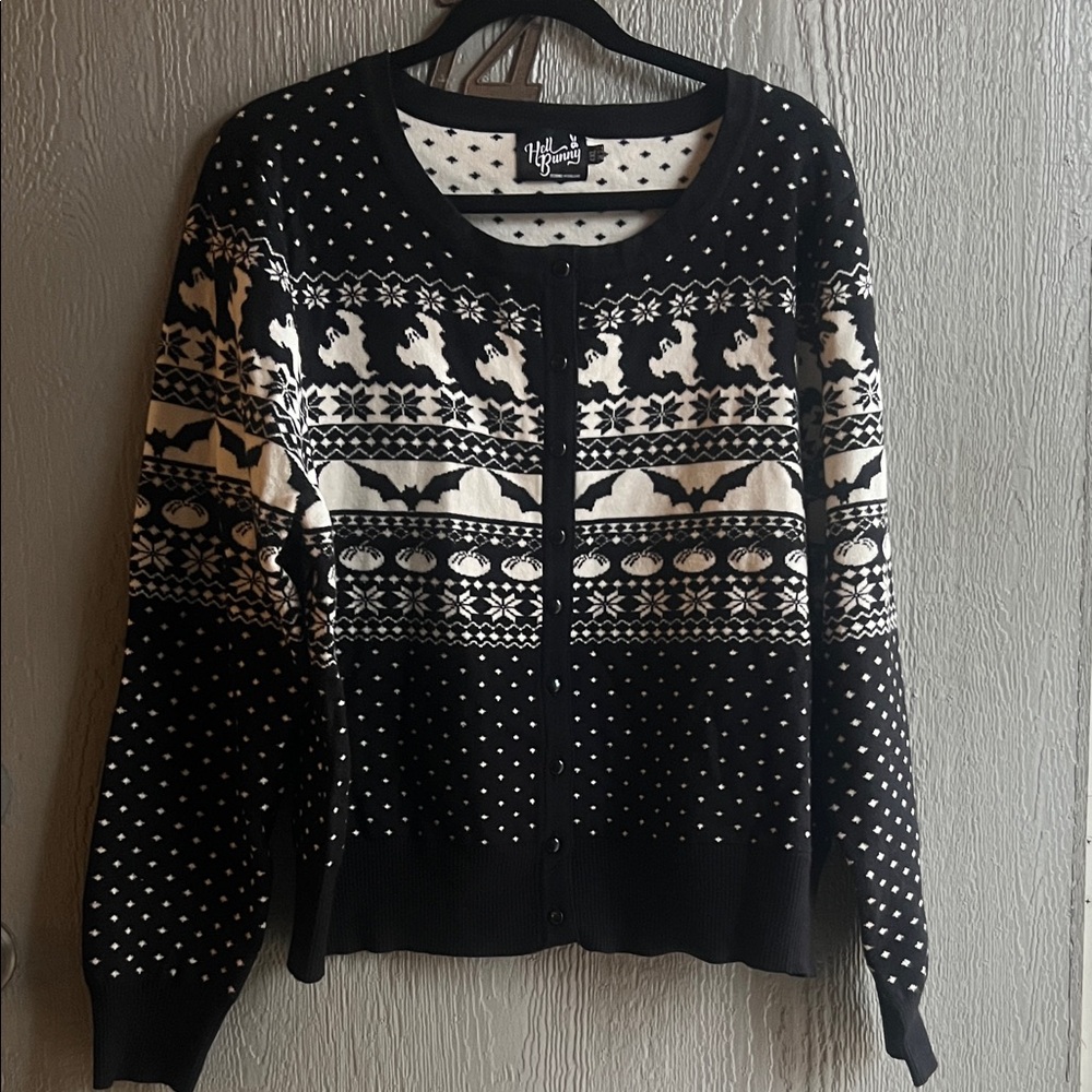 H&M Monochrome Patterned Cardigan